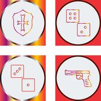 Dice and Shield Icon vector