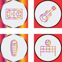 Football and Guitar Icon vector