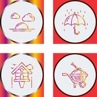 Sunshine and Raining Icon vector