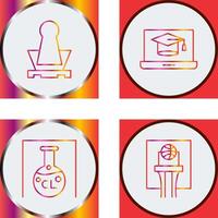 Binder and Graduation Icon vector