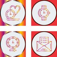 Love and Wrist Watch Icon vector