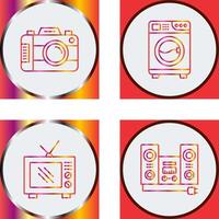 Digital Camera and Washing Icon vector