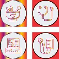 Ayurvedic and Stethoscope Icon vector