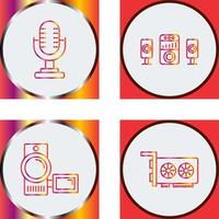 Microphone and Sound System Icon vector