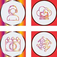 Helpline and backup Icon vector