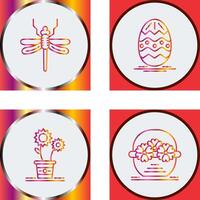 Dragonfly and Easter Icon vector