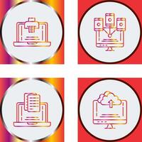 Print and Computer Icon vector