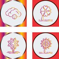 Cloudy and Clover Icon vector