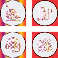 Wheel Chair and Intravenous Icon vector