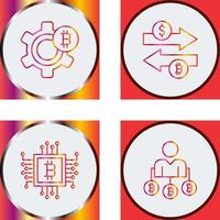 Setting and Money Exchange Icon vector