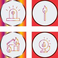 siren and lit matchstick Icon vector