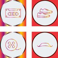 Casette and Sneakers Icon vector