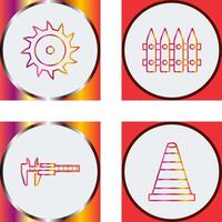 Saw Blade and Fence Icon vector