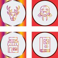 Deer and animal Icon vector