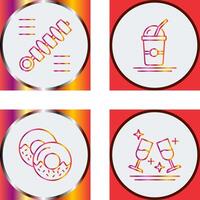 Skewer and Frappe Icon vector