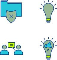 vulnerable folders and innovatives idea Icon vector