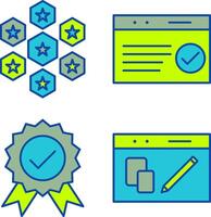 reputaion management and qc passed Icon vector