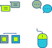 messages and conversation bubbles Icon vector