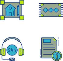 blueprint and rug Icon vector