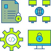 confidentiality and company network Icon vector