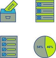 Casting Vote and Ballot Paper Icon vector