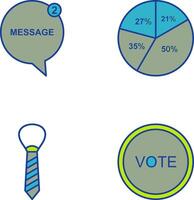 Message Bubbles and Pie Chart Icon vector