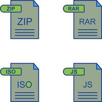 ZIP and RAR Icon vector