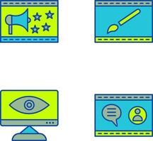 Website Promotion and Website Design Icon vector
