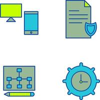 devices and private document Icon vector