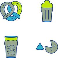 Pretzel and Pint of Beer Icon vector