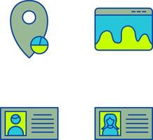 location statistics and webpage statistics Icon vector