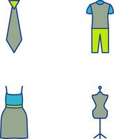 Tie and Pyjamas Icon vector