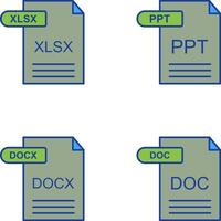 XLSX and PPT Icon vector