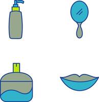 Cosmetic Product and Mirror Icon vector