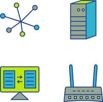 Internet and Server Network Icon vector