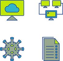 Cloud Systems and Connected Icon vector