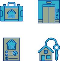 Briefcase and Elevator Icon vector