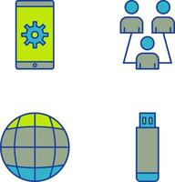 Network Settings and Connected Users Icon vector