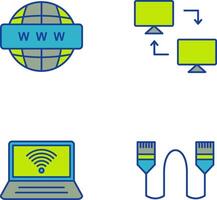 compartiendo sistemas y mundo amplio icono vector