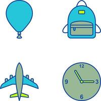 balloon and bag pack Icon vector