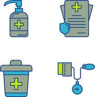 Sanitizer and Receipt Icon vector