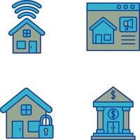 Smart house and Marketing Icon vector