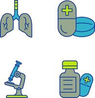 Lung and Medicine Icon vector