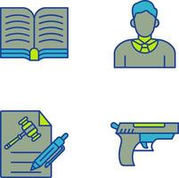 Book and Judge Icon vector