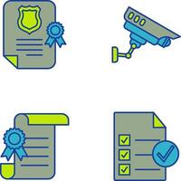 Document and Cctv Icon vector