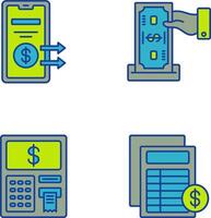 Deposit and Transfer Icon vector