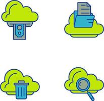 nube informática y nube icono vector