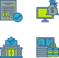 Paid and Online Loan Icon vector