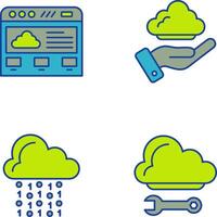 Cloud Comuting and Support Icon vector