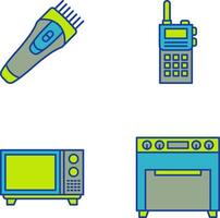 Trimmer and Communication Icon vector